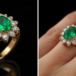 Royal Emerald Cascade Ring