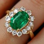 Royal Emerald Cascade Ring