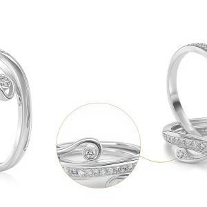 Interlocking Swirl Diamond Ring